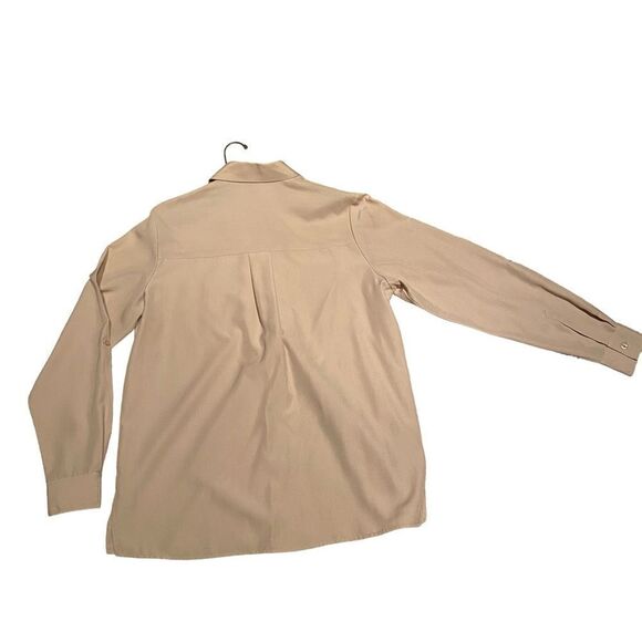 NWOT Tall Girl Button Down in cream - Picture 6 of 8